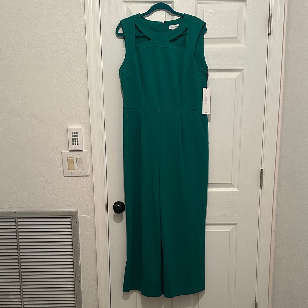 Sleeveless Teal Jumpsuit